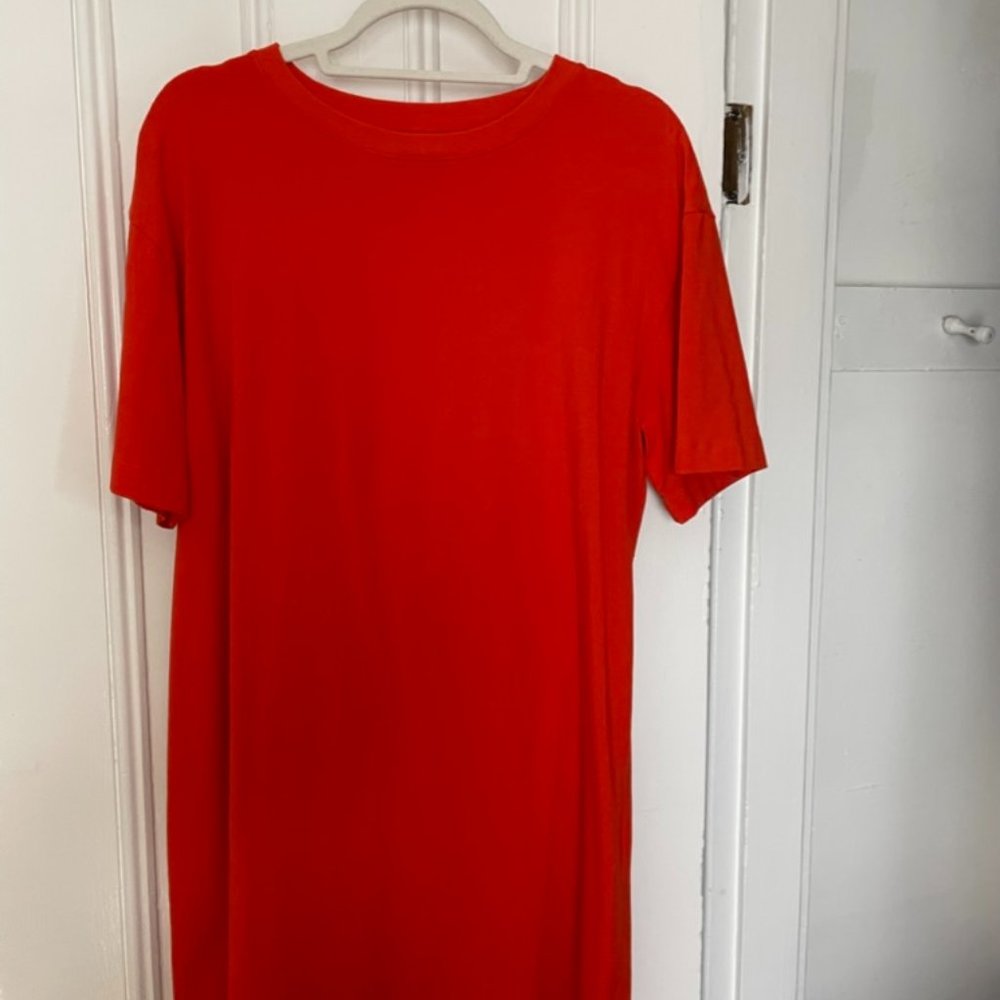a new day t-shirt dress, red-orange